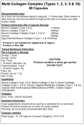 Multi Collagen Complex 500mg Capsules (Types 1,2,3,5 & 10)